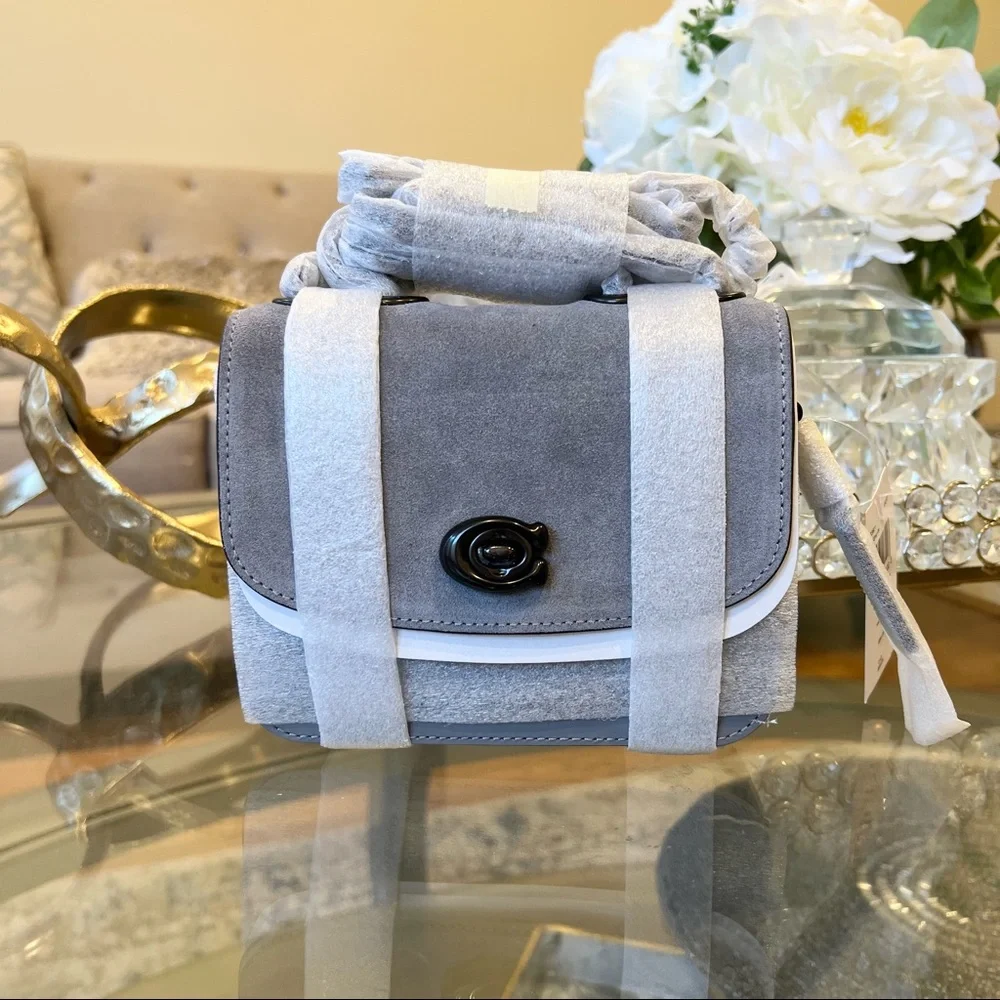 Coach Madison Shoulder Bag 16 Crossbody Bag Pewter/Granite - Picture 10 of 13